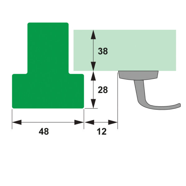 Axa anti-inbraakstrip M2-IN voordeur 2350 mm SKG* - Afbeelding 2